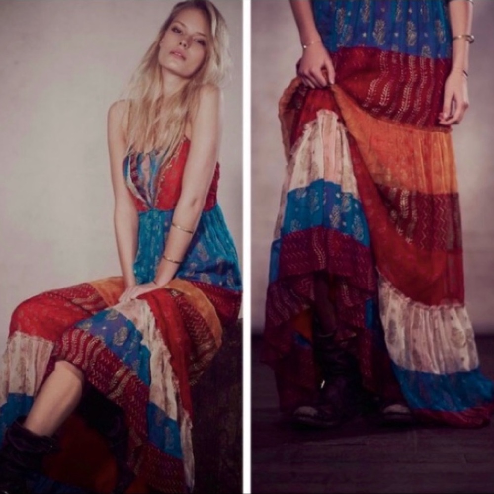 Free People Gilded Caravan Maxi Dress